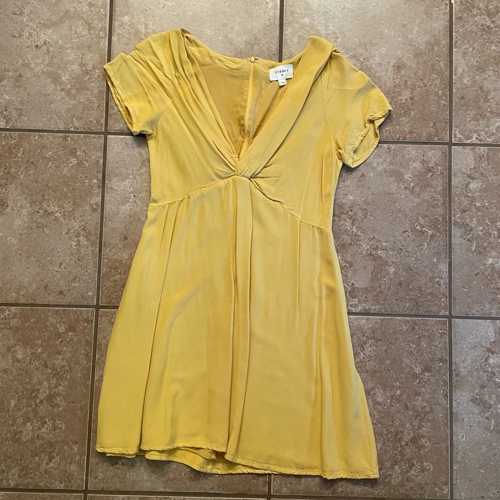 Everly mustard yellow dress